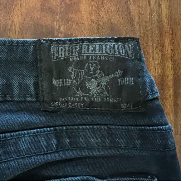 True Religion Black Sequins Cropped Skinny Jeans size 26 - Picture 11 of 13